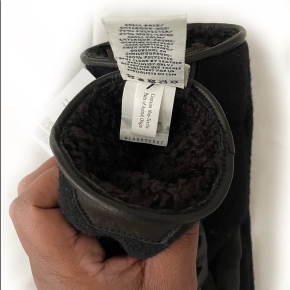UGG FABRIC & LEATHER GLOVES - Picture 7 of 7